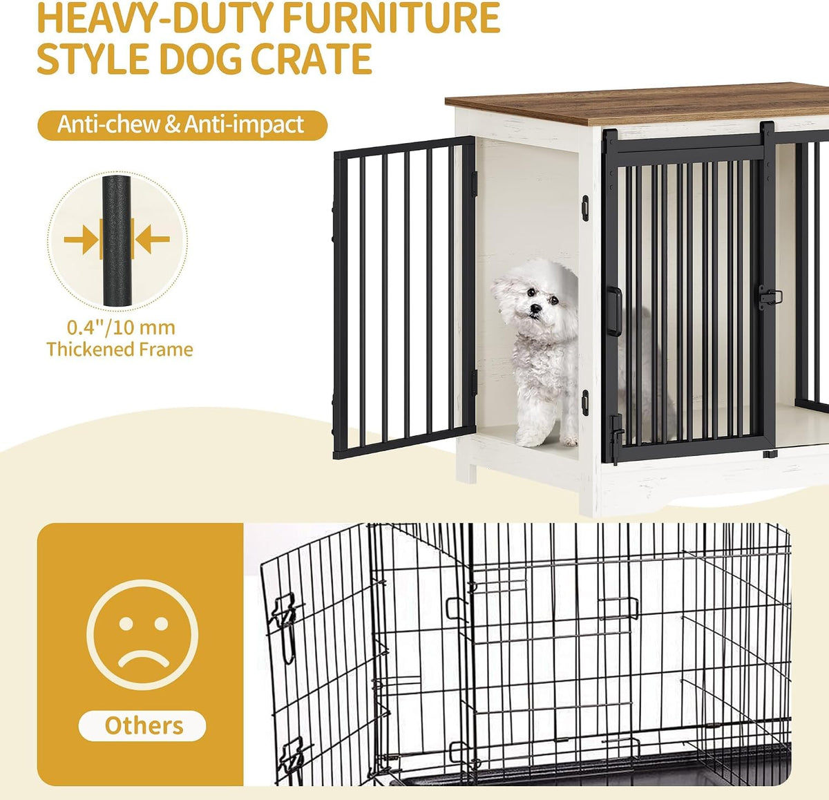 hzuaneri 27.2 in s dog crate furniture indoor, package contents