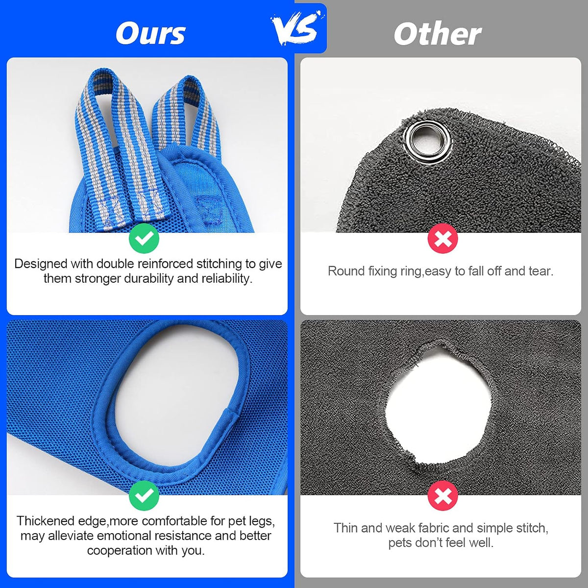 ateson dog grooming hammock for large dogs, nail showing dimensions