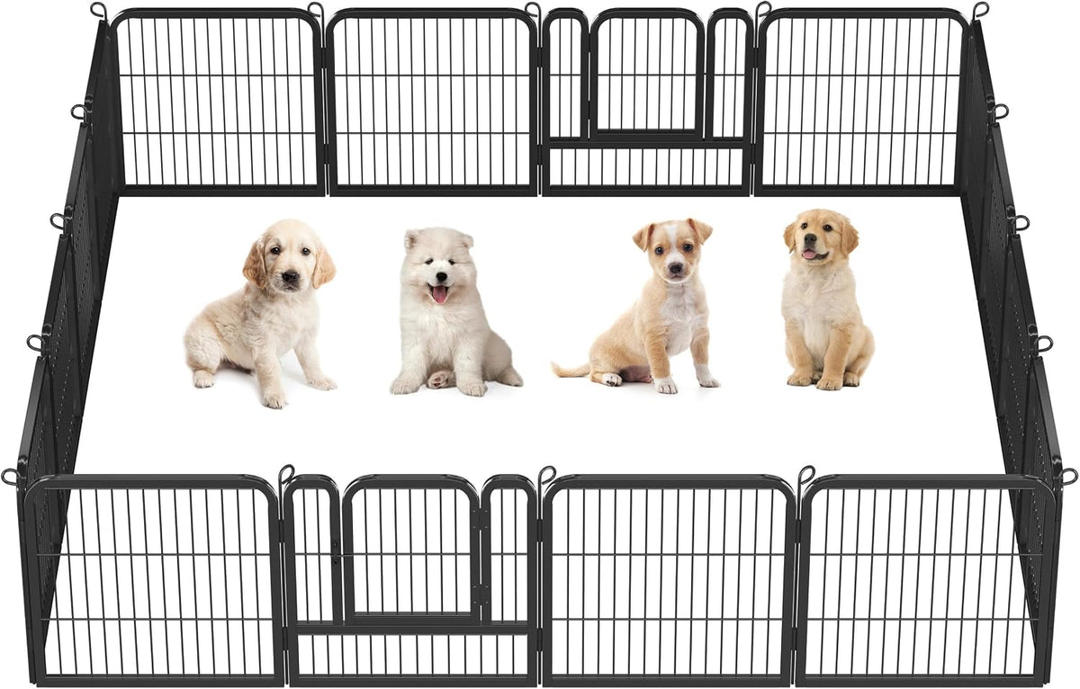topeakmart dog playpen indoor 24 inch 16 panels, main product view
