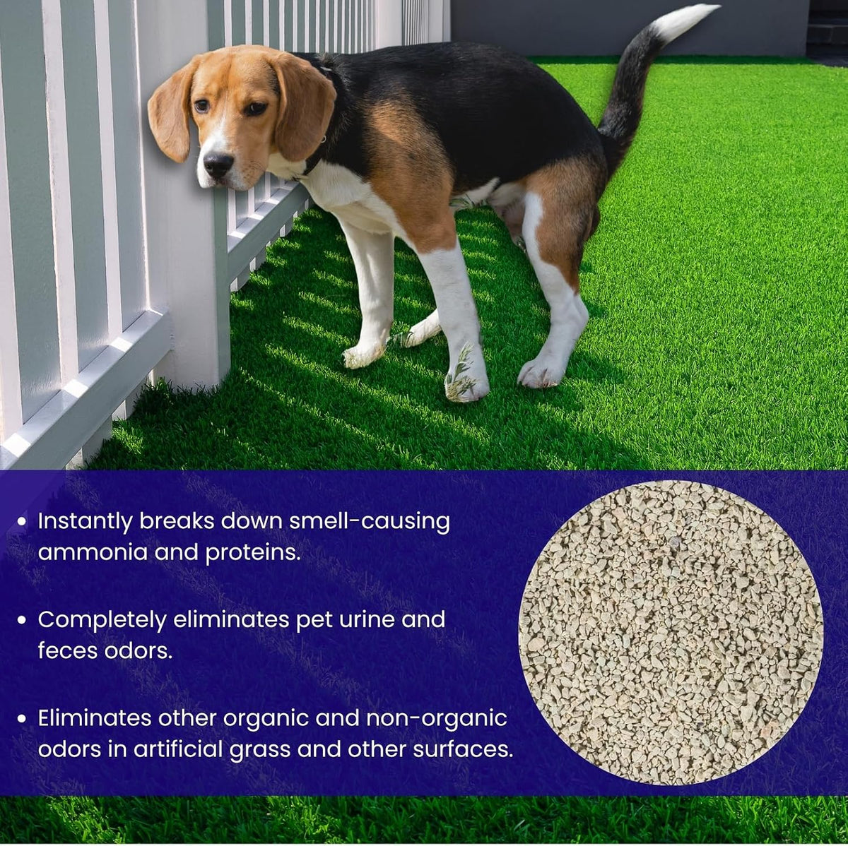 bioturf granular turf infill yard odor eliminator 5 showing dimensions