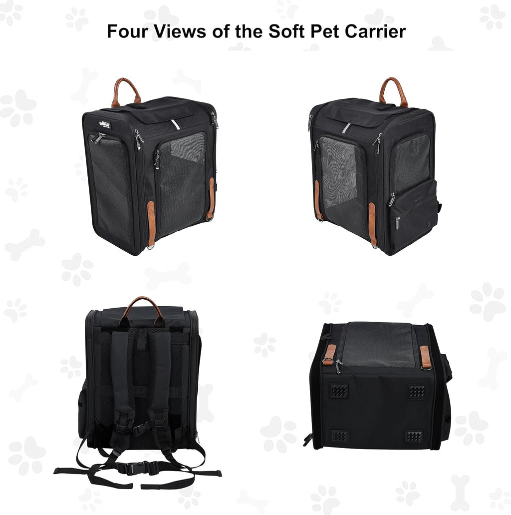 elitefield deluxe backpack pet carrier for cats and, close-up detail