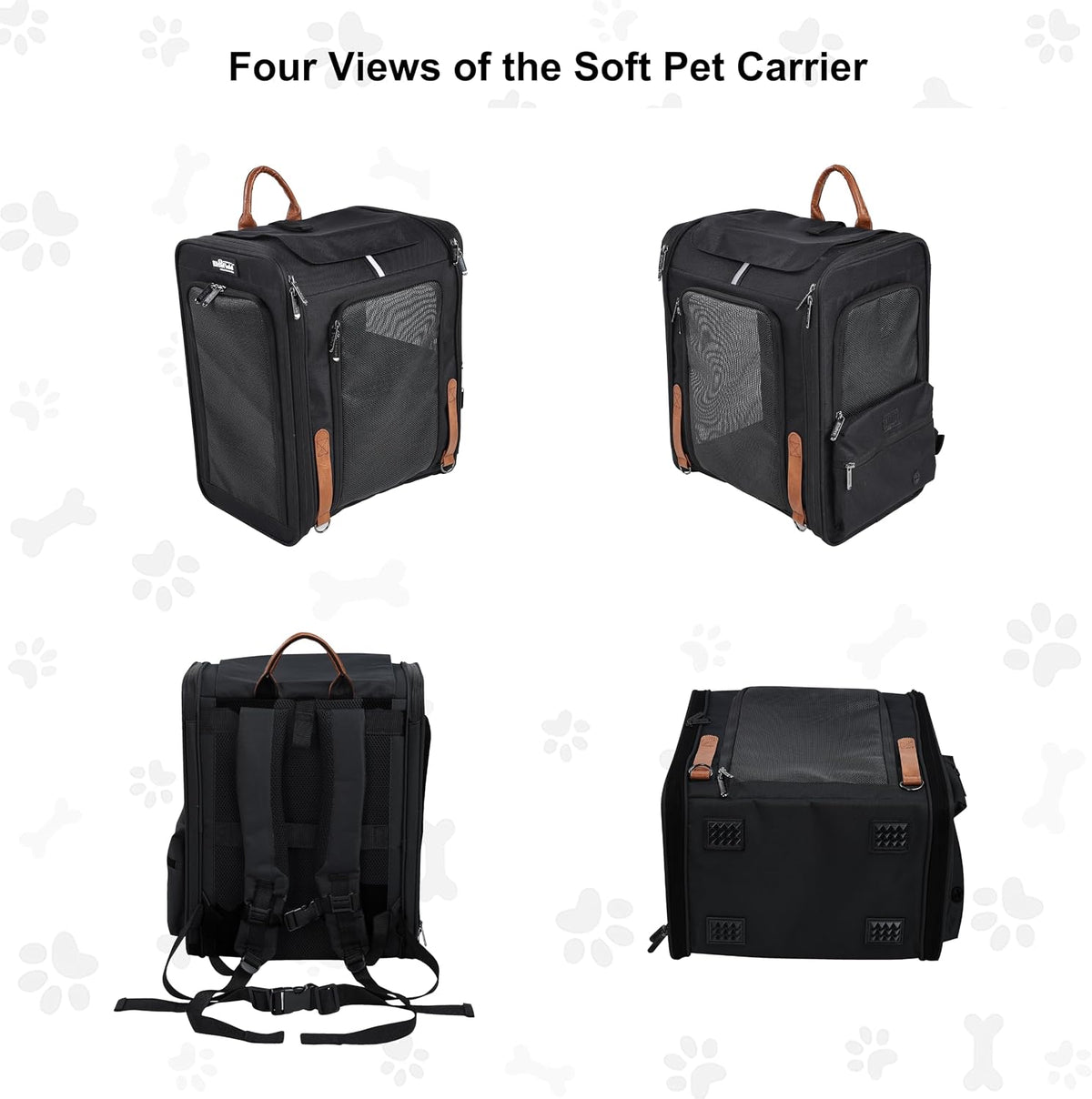 elitefield deluxe backpack pet carrier for cats and, close-up detail