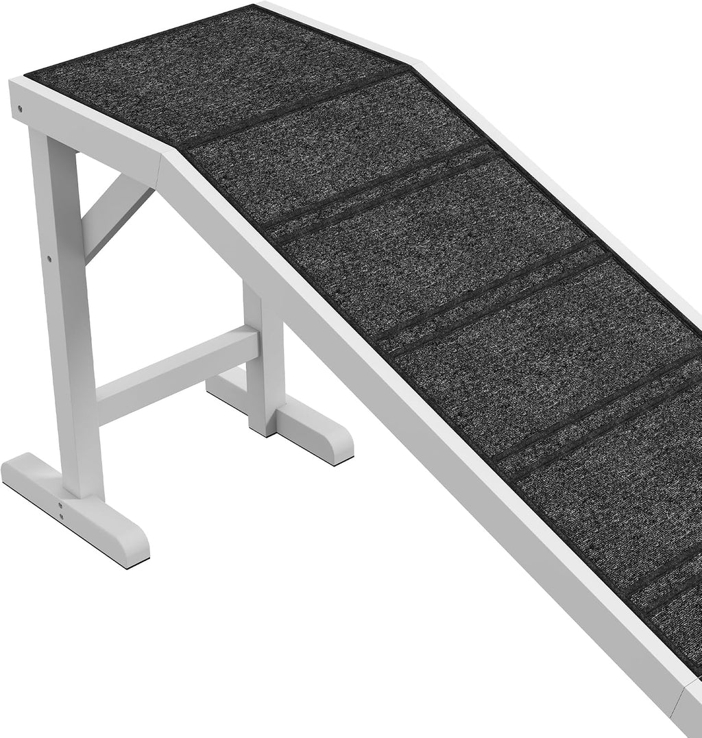 pawhut dog ramp for bed, pet ramp for, front angle view