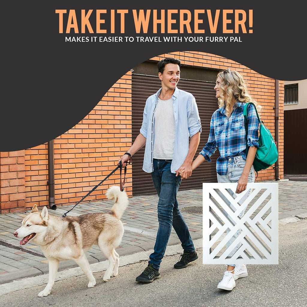 freestanding dog gate expandable decorative wooden fence for, package contents