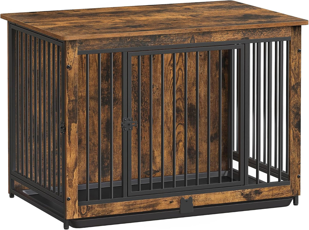 feandrea 38" dog crate furniture, heavy-duty dog kennel, main product view