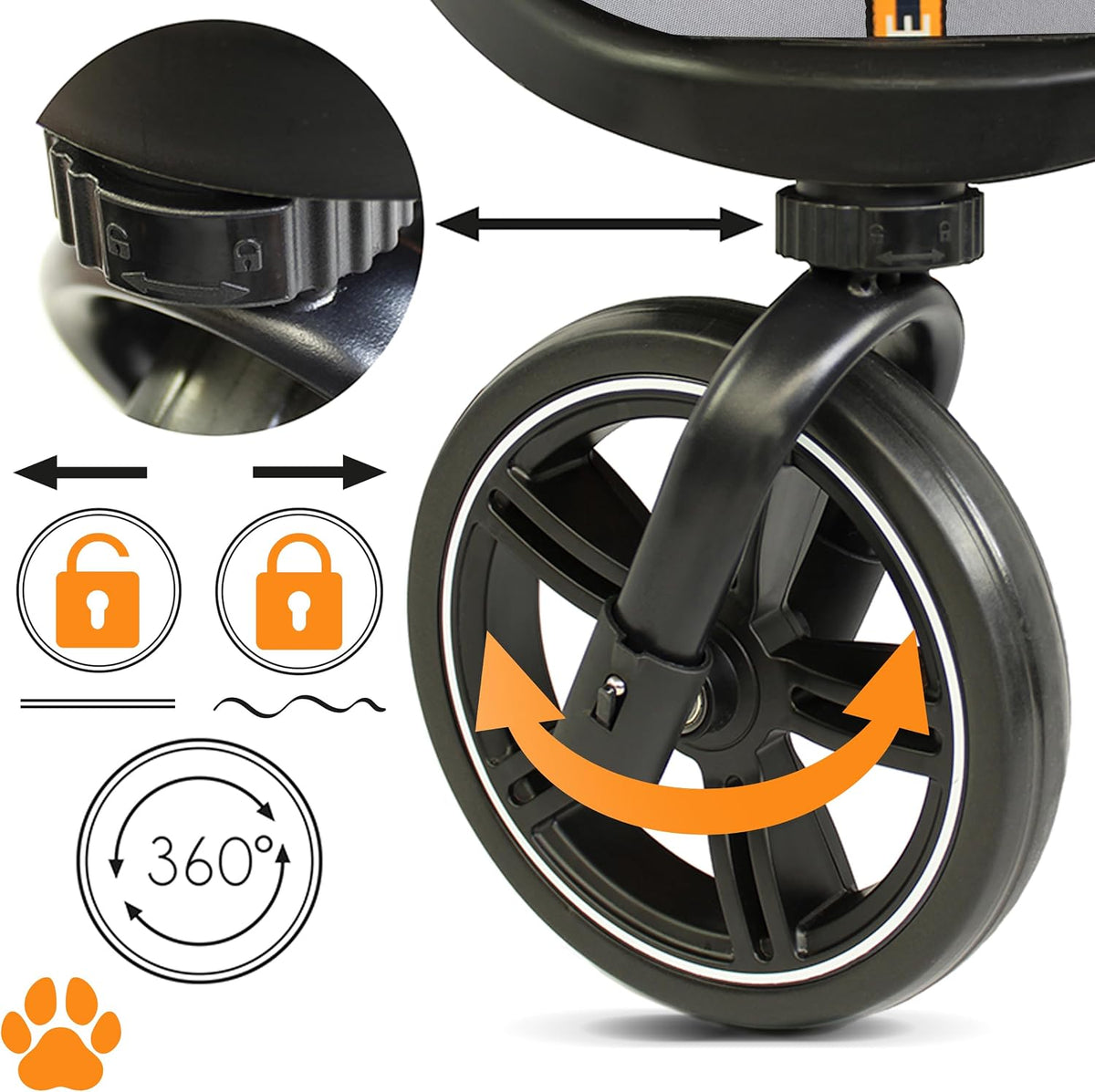 cooper dog & pet robust buggy, jogger holds, package contents