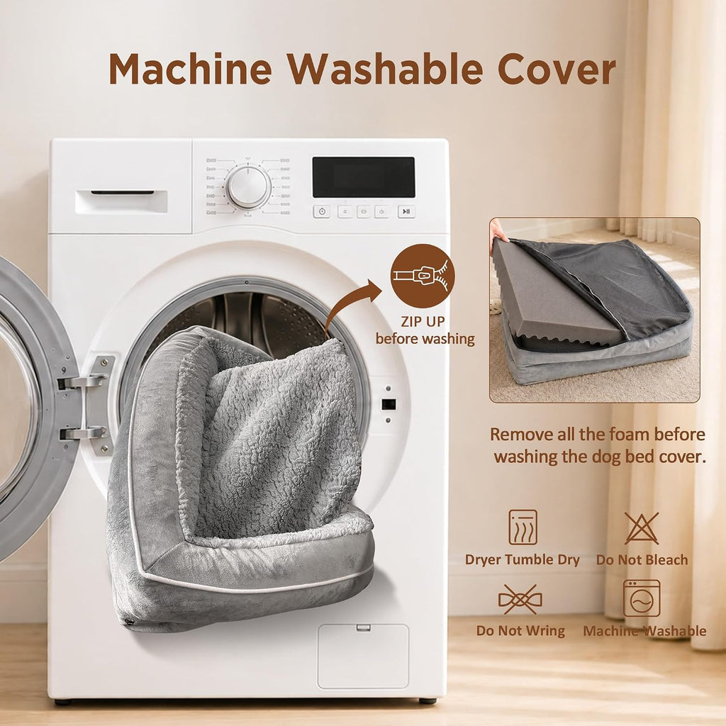 comfort expression waterproof orthopedic dog bed for extra showing dimensions