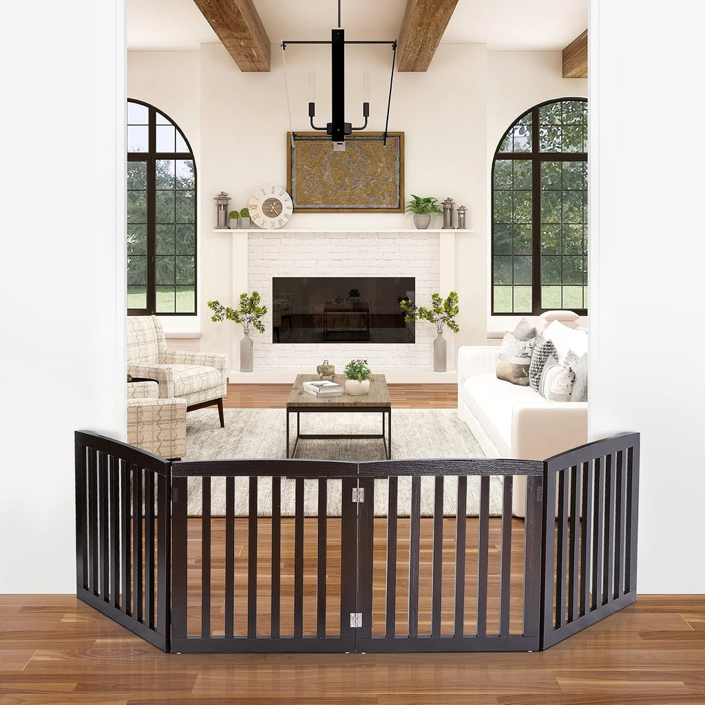 dog gate pet gate indoor for stairs doorways shown in use