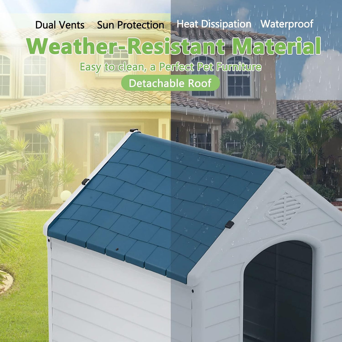 extra large dog houses for small medium dogs, close-up detail