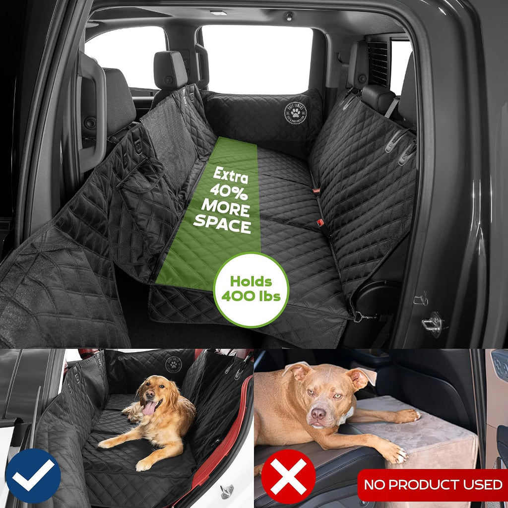 ruff liners xl back seat extender for dogs, close-up detail