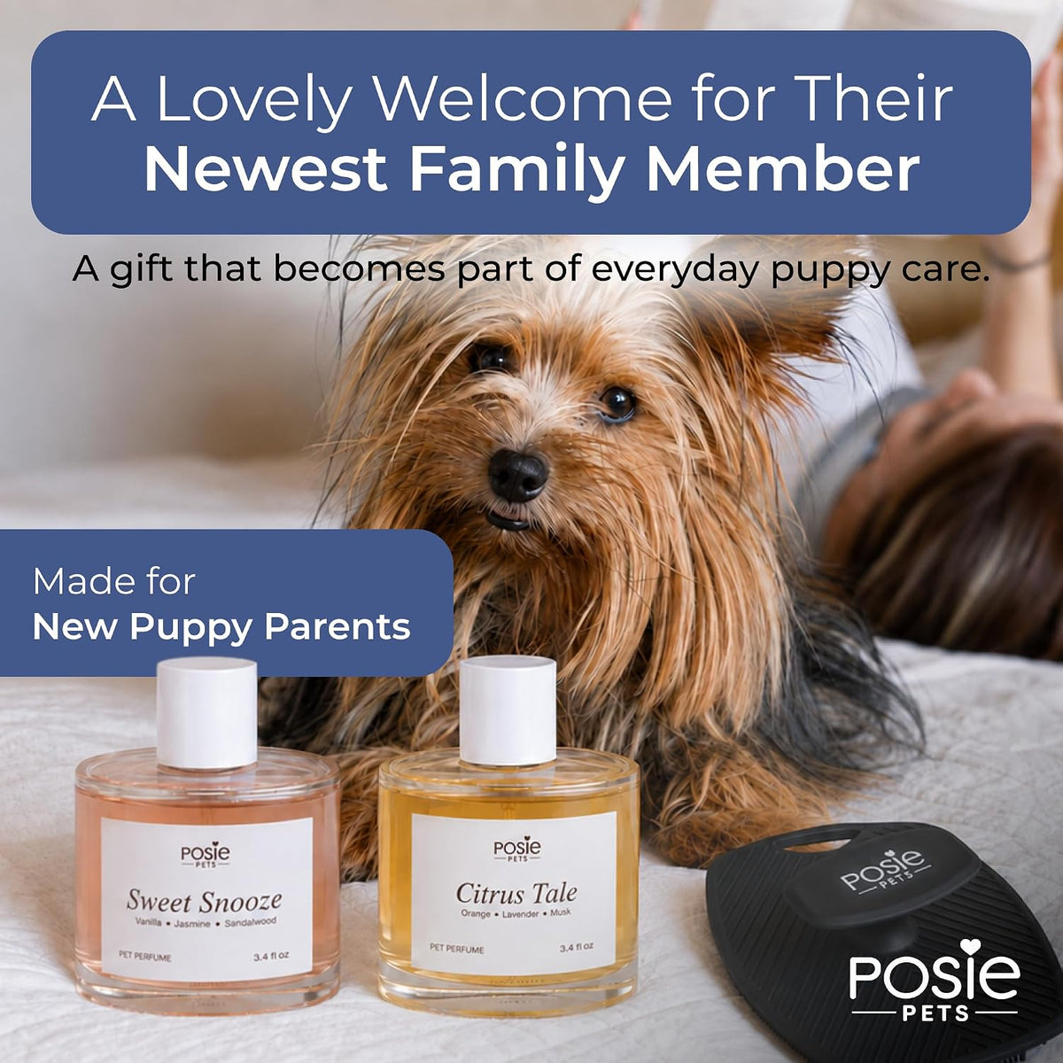 dog gift set – 2 pet fragrance sprays showing dimensions