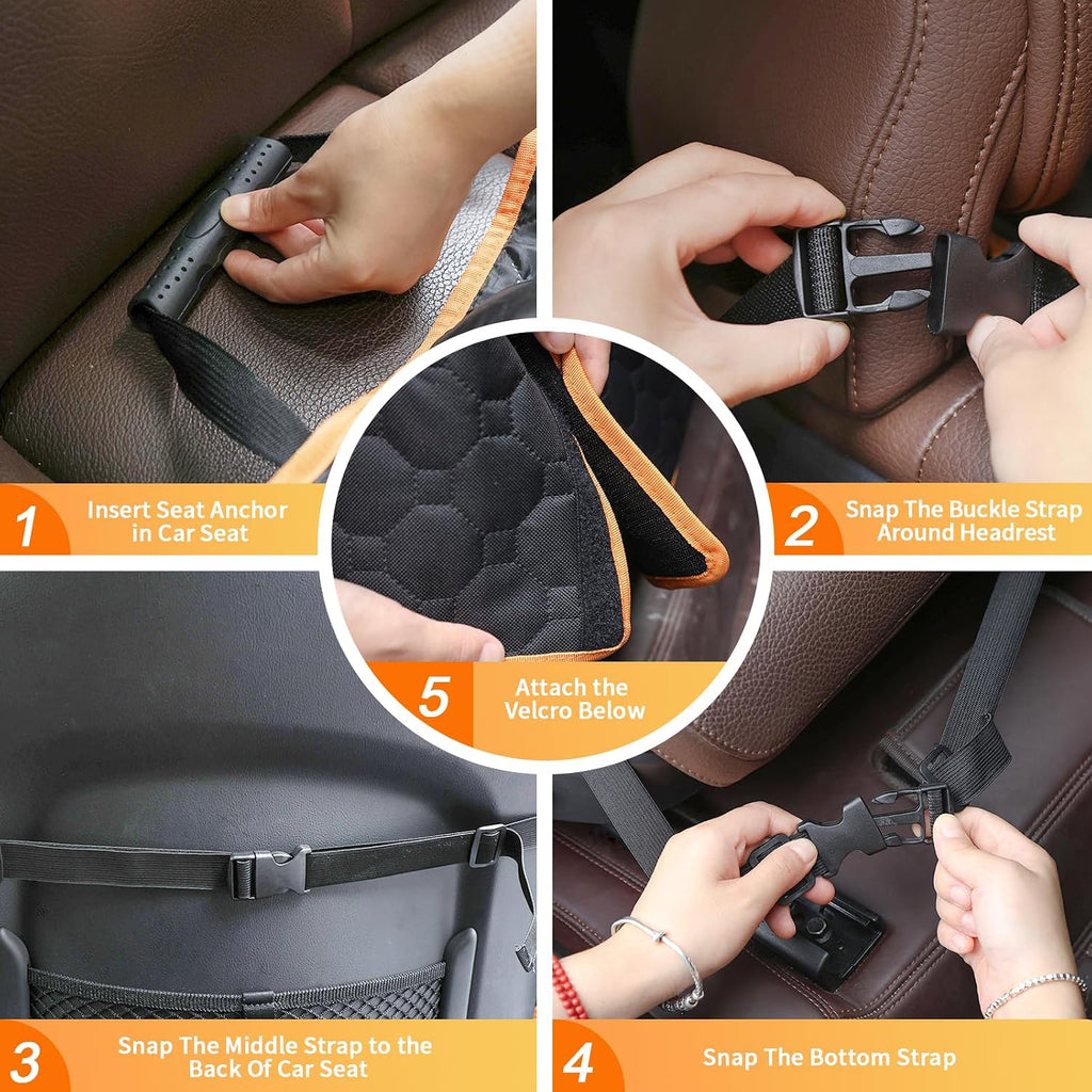2 packs front seat car cover, waterproof dog, side view