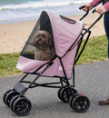 pet gear travel lite plus stroller, coral, main product view