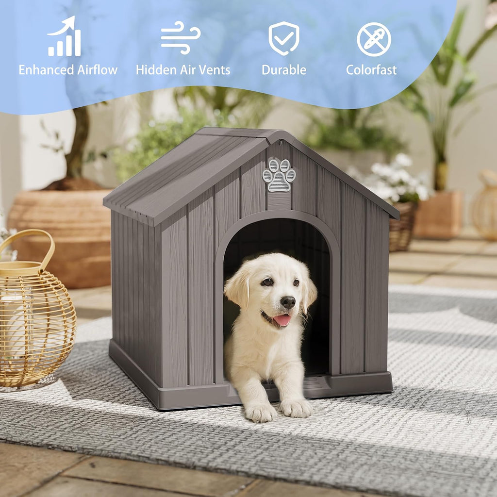 drato indoor & outdoor dog houses, resin material, close-up detail