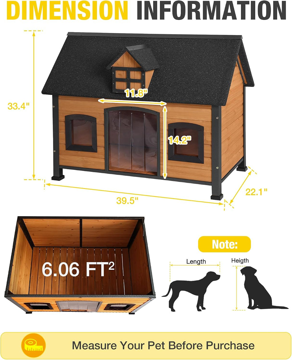 heated dog house with insulated liner anti-chewing metal, package contents