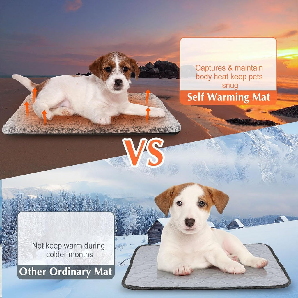 drydiet 4 pack self warming cat mat for, side view