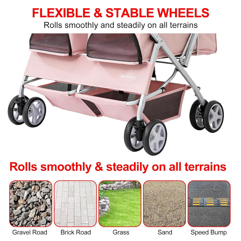 double pet stroller for 2 small dogs &, package contents