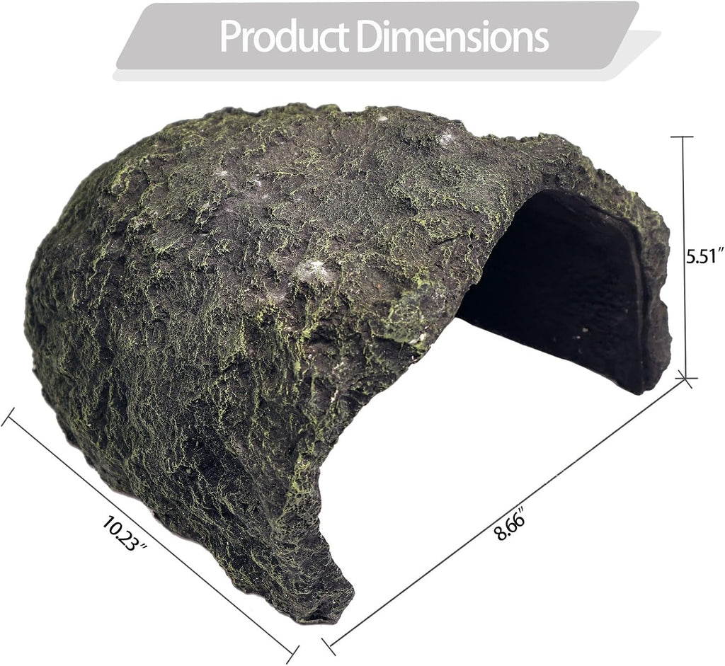 extra large rock reptile hide,tortoise hideout cave, resin, package contents