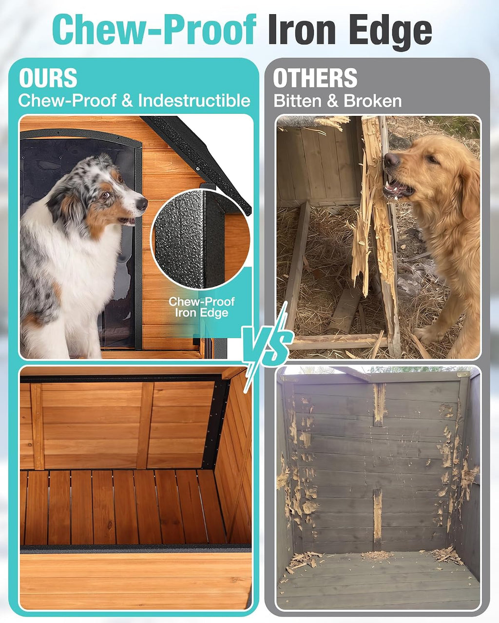 insulated dog house with heating pad, weatherproof outdoor showing dimensions