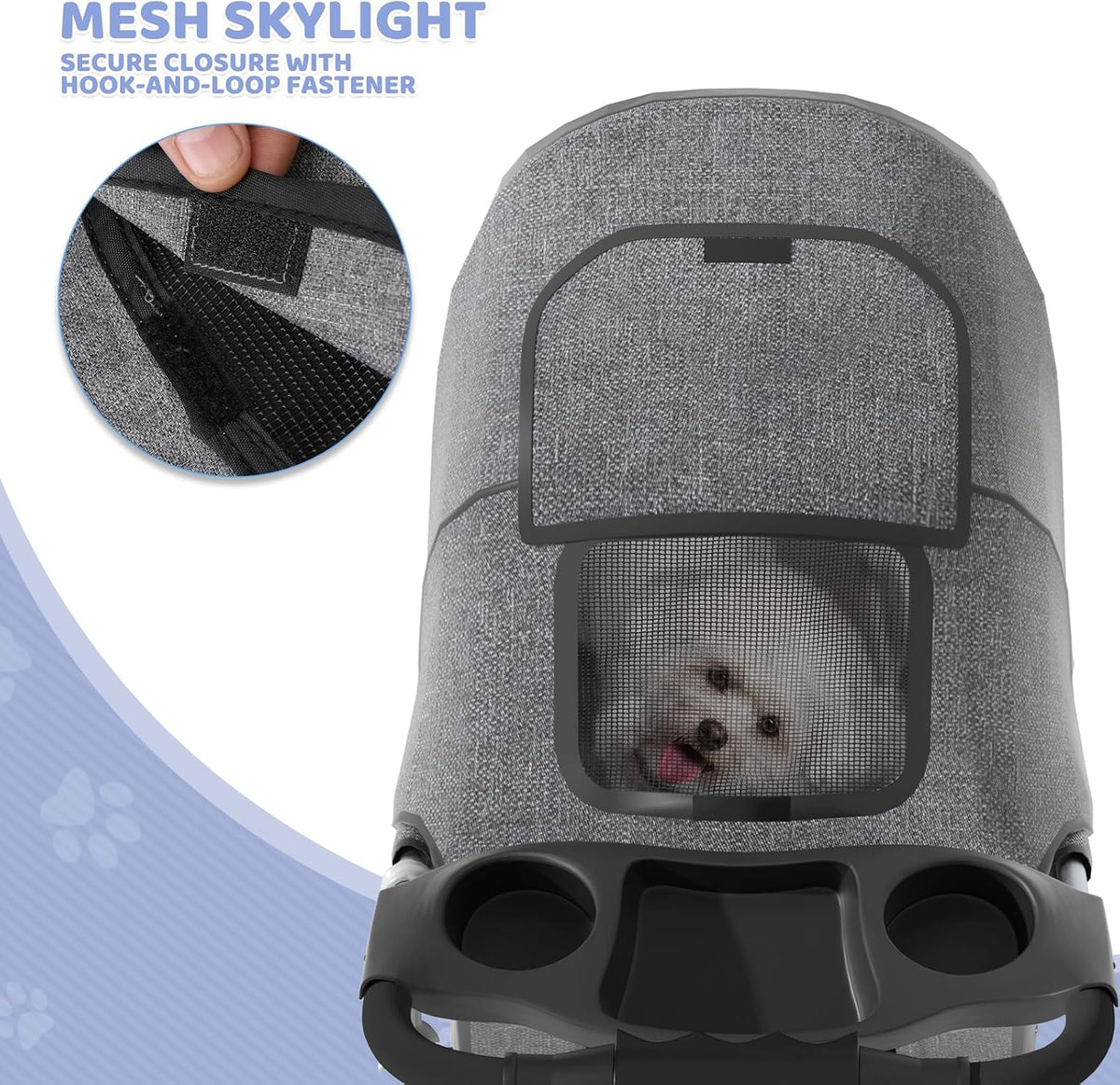magshion 3-wheel pet stroller for small/medium dogs &, view 10
