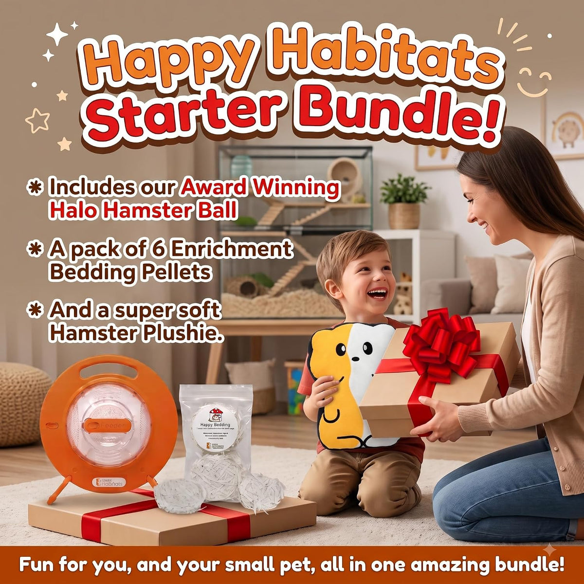 halo starter bundle – hamster starter kit for shown in use
