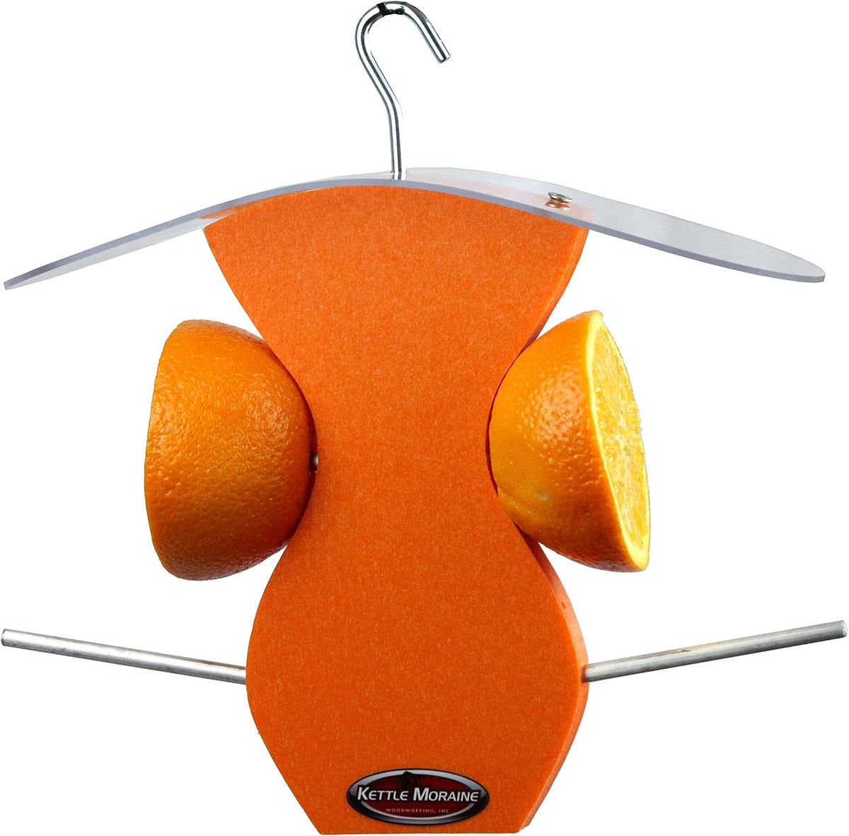 kettle moraine curved oriole orange fruit feeder, main product view