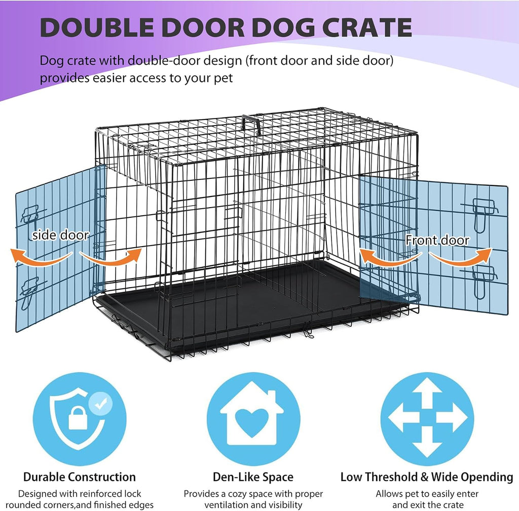bestpet | dog crate | 48" | black, close-up detail