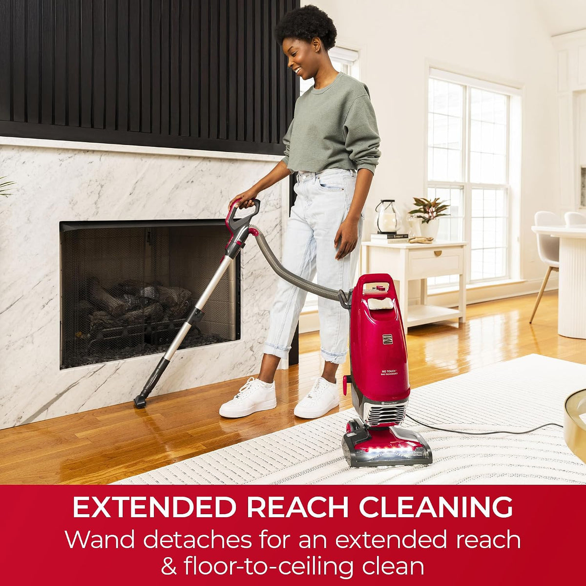 kenmore intuition bagged upright vacuum pet friendly showing dimensions