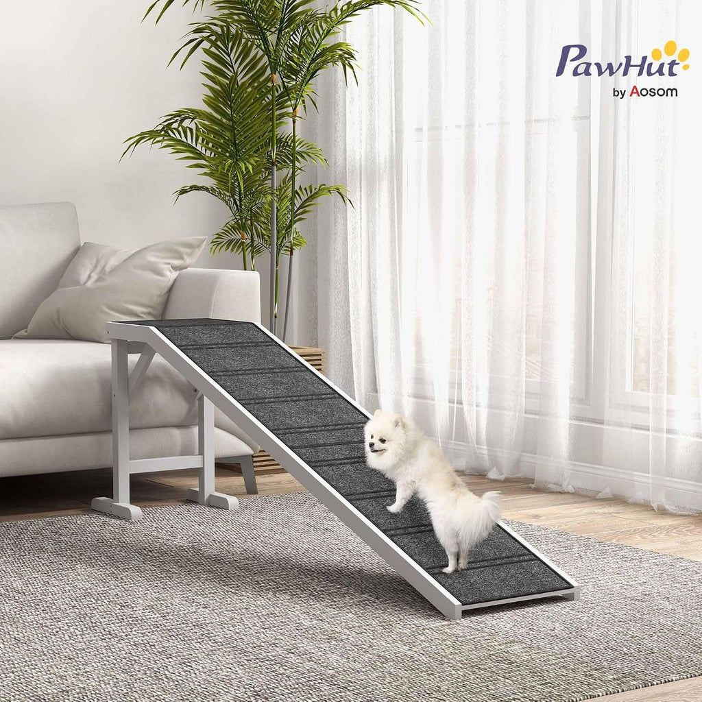 pawhut dog ramp for bed, pet ramp for shown in use