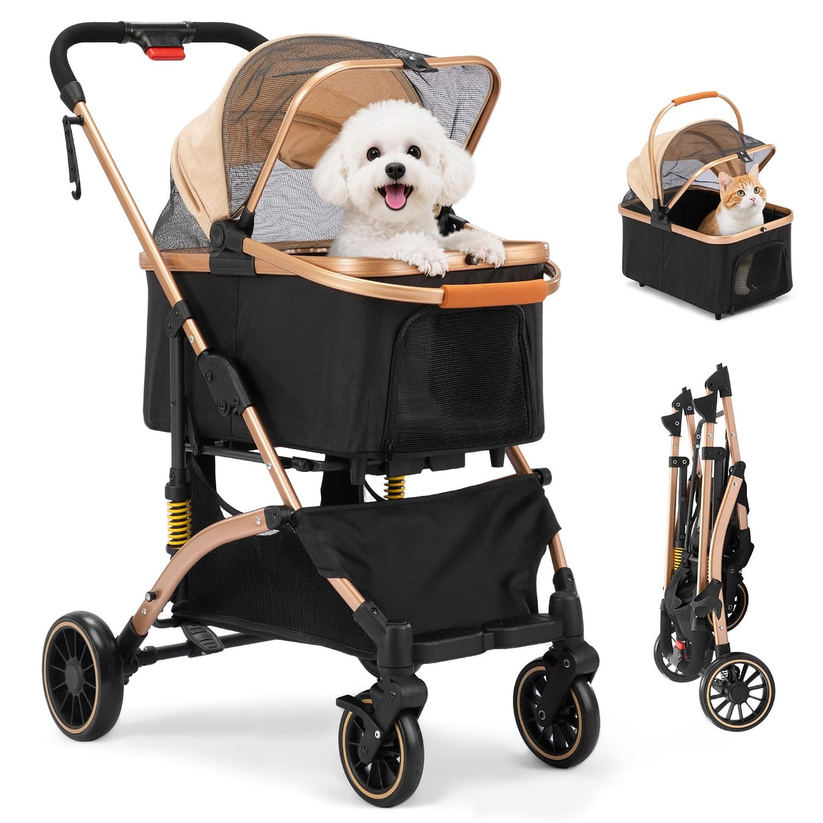 coziwow cat dog stroller, one hand fold puppy, main product view
