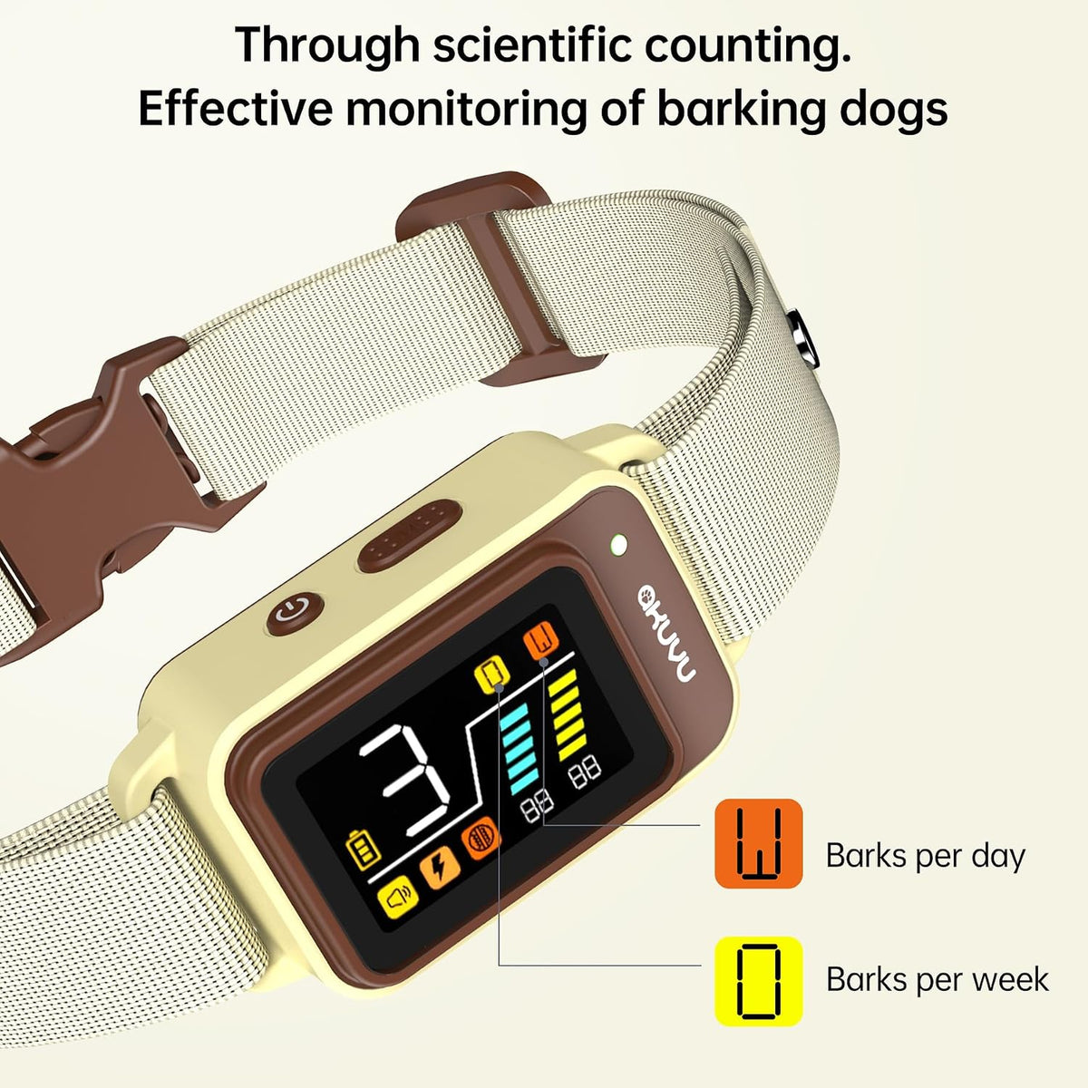 bark collar-rechargeable smart barking collar- anti bark training shown in use