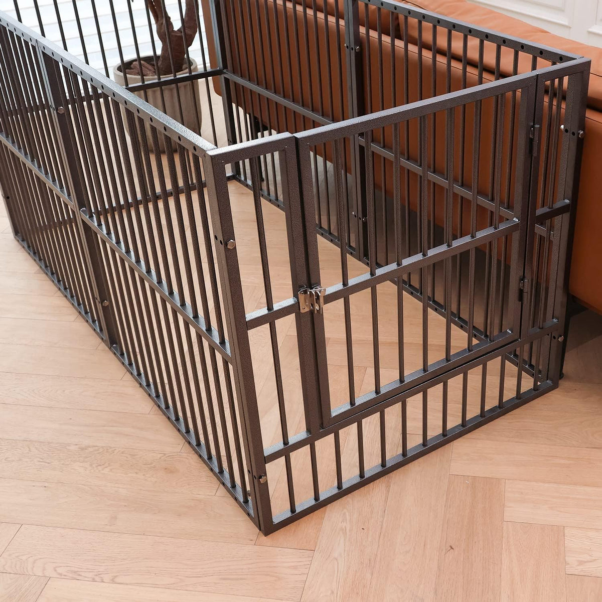 2-panel dog playpen extension, side view