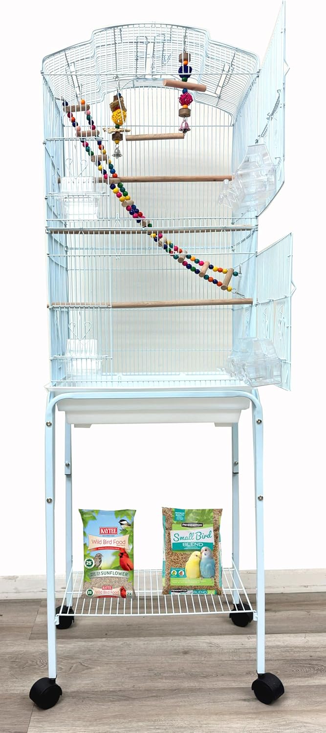 65-inch large flight bird parrot cage, white, main product view