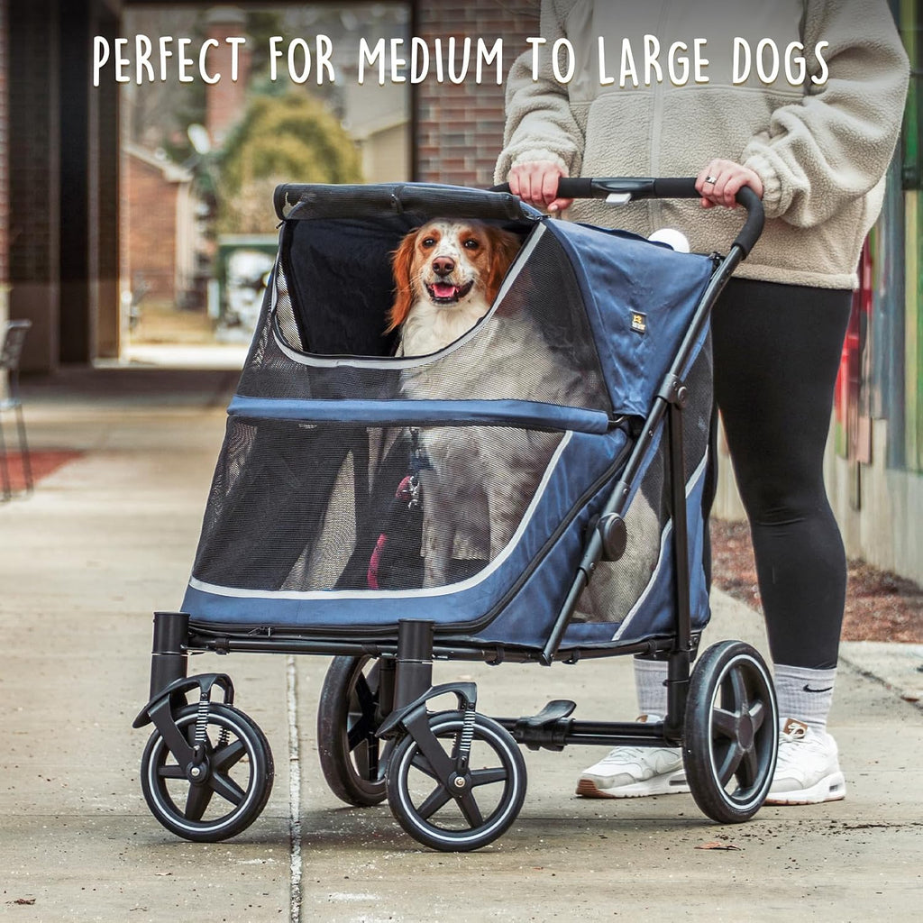 canine canyon all-terrain pet stroller for large &, front angle view