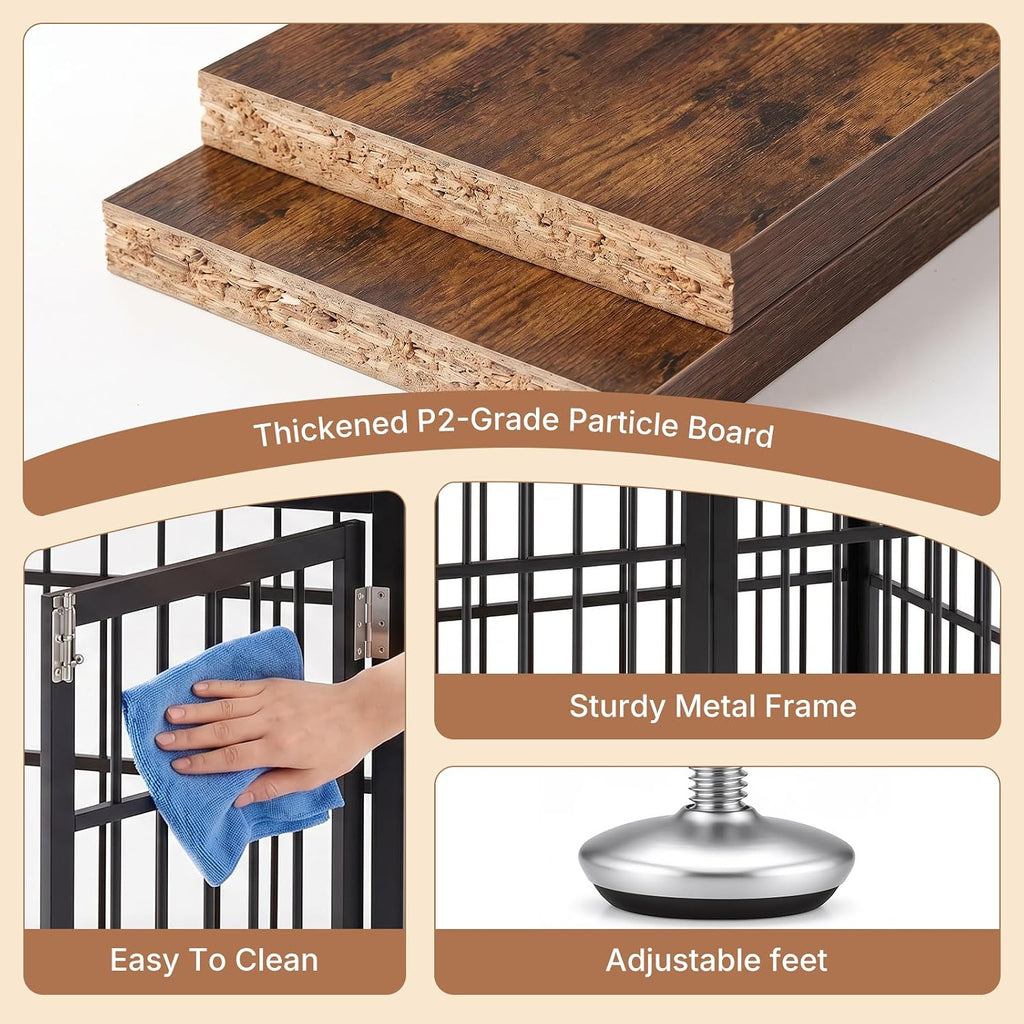 dumos dog crate furniture 38 inch indoor crate showing dimensions
