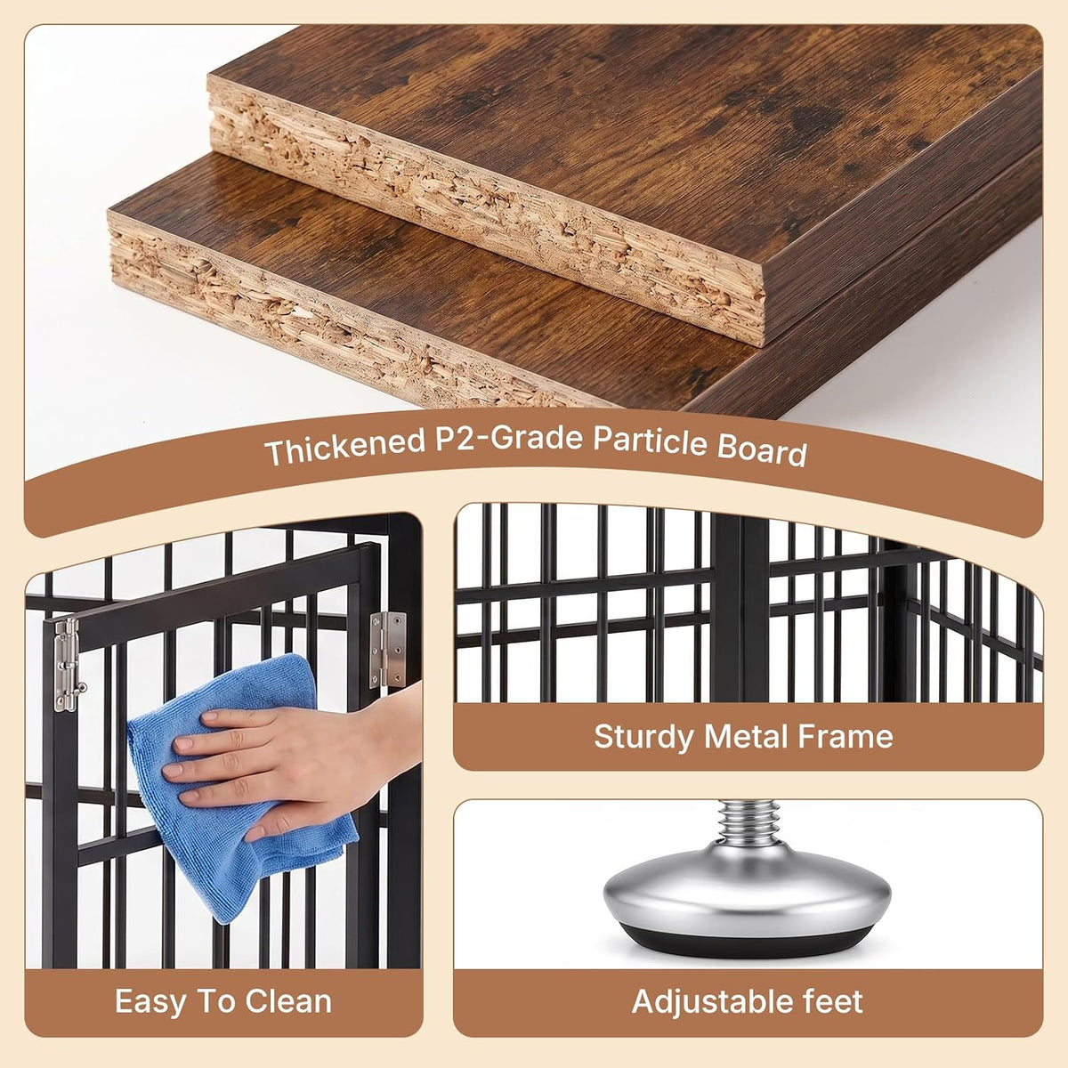 dumos dog crate furniture 38 inch indoor crate showing dimensions