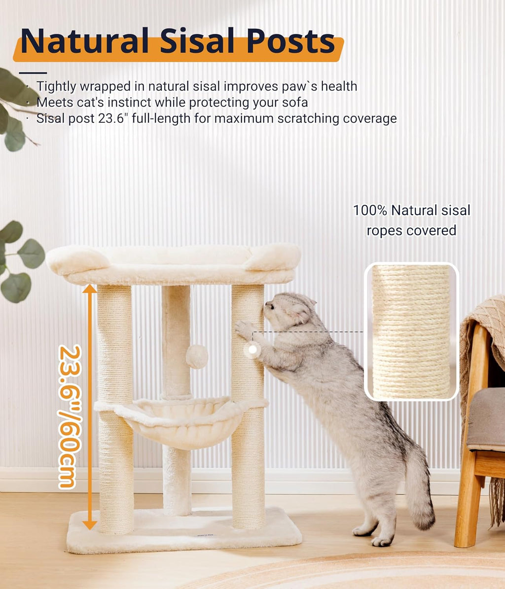 happi n pets cat tree, cat scratching posts on a desk or shelf