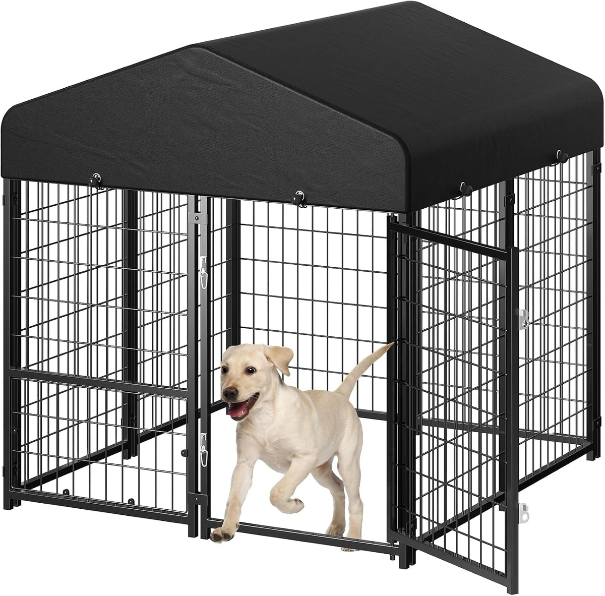dog kennel outdoor, outside dog kennel with roof, main product view
