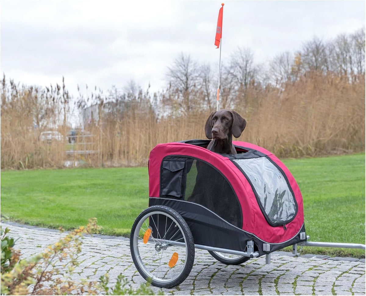 trixie large dog bike trailer - foldable pet, close-up detail
