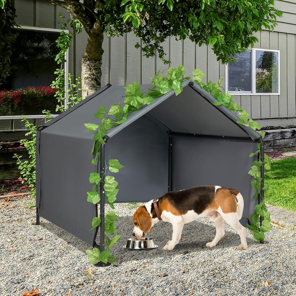 large dog shade for outside - outdoor dog, front angle view