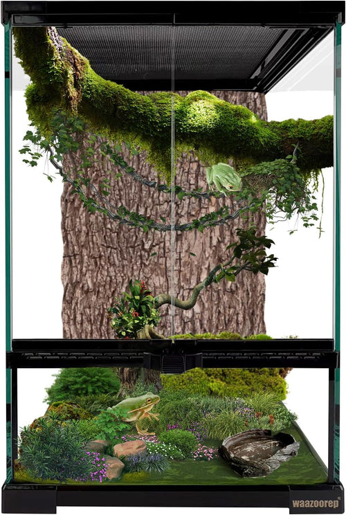 11 gallon tall reptile glass tank 12"x12"x18",pre-assembled vertical, main product view