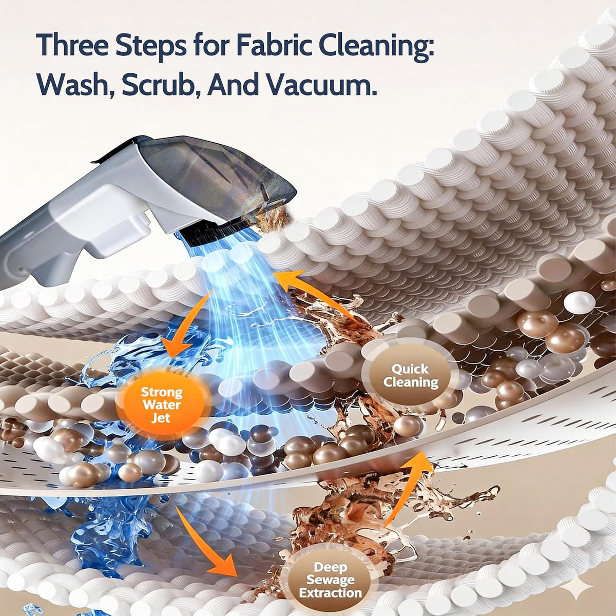 portable carpet cleaner machine,16kpa power suction with tools shown in use