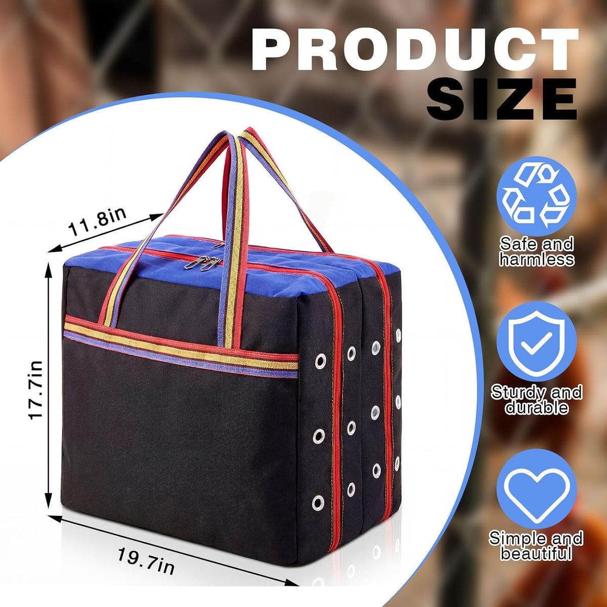 gilprop cage for transporting roosters, galponeras bolsa jaulas shown in use