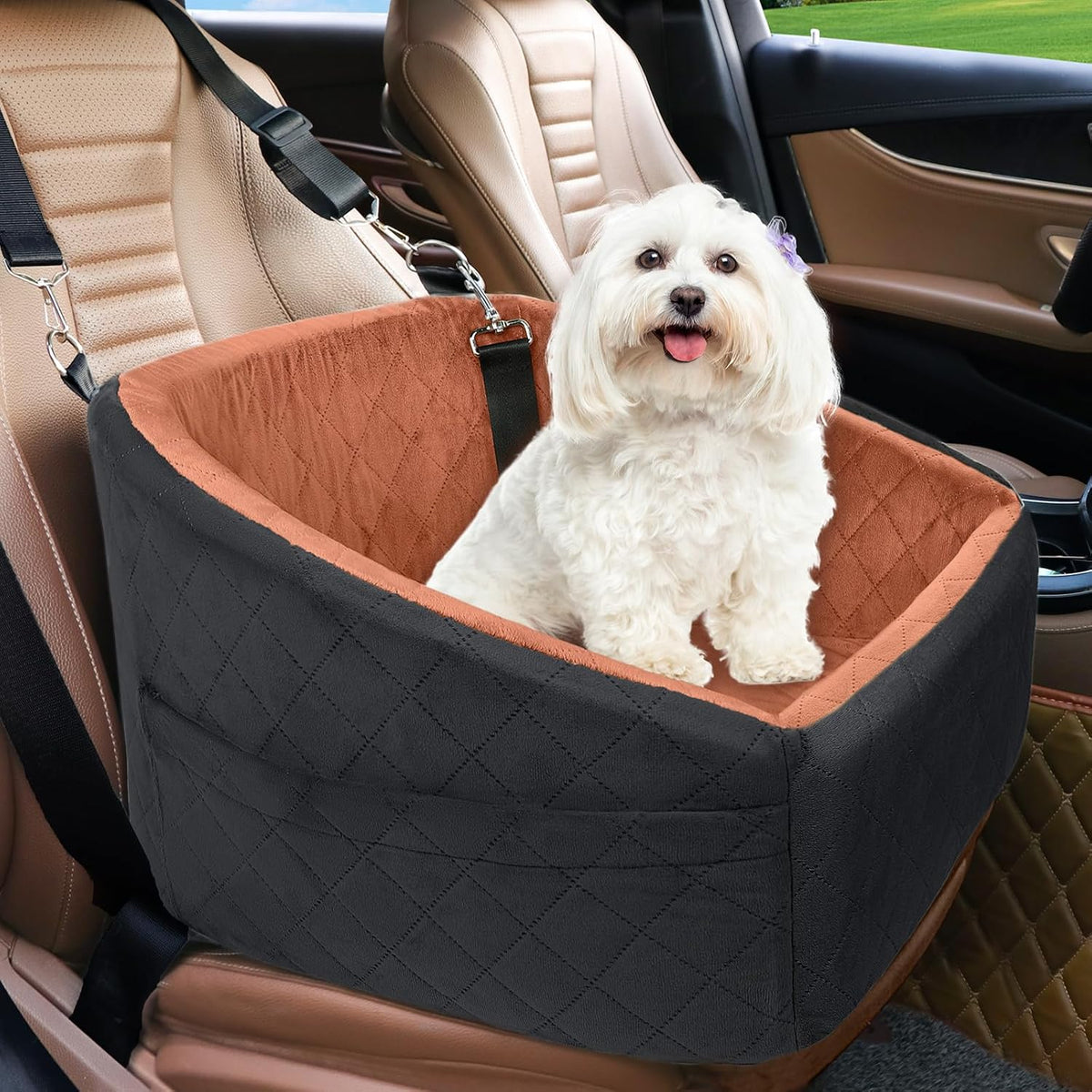 neezukar dog car seat for small medium dogs,detachable, main product view