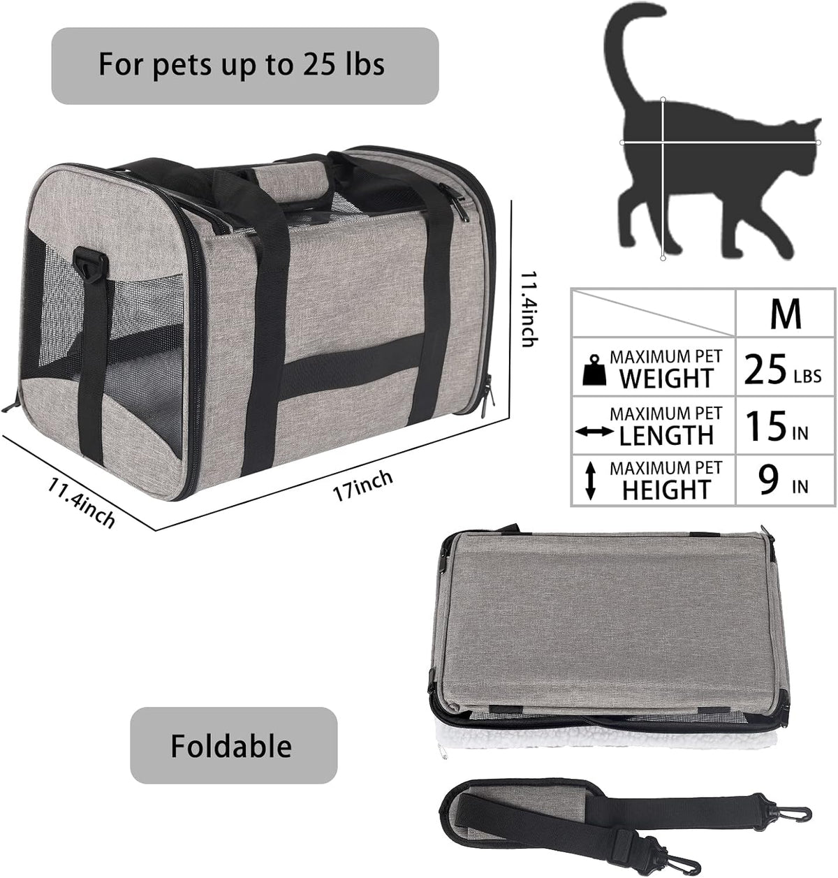 cat carrying case - pet carrier airline approved shown in use