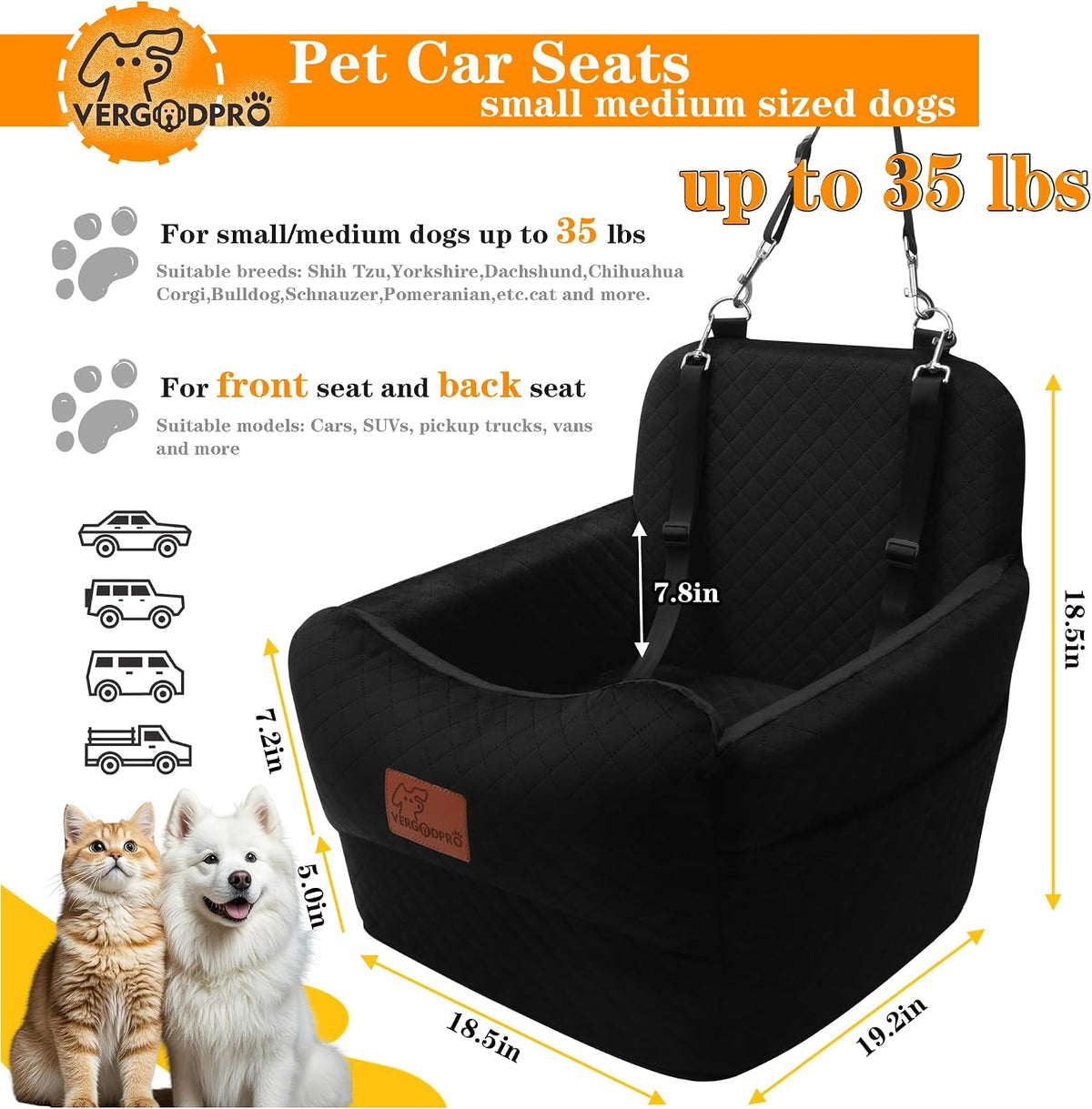 dog booster car seat for medium/small sized dogs,memory, close-up detail