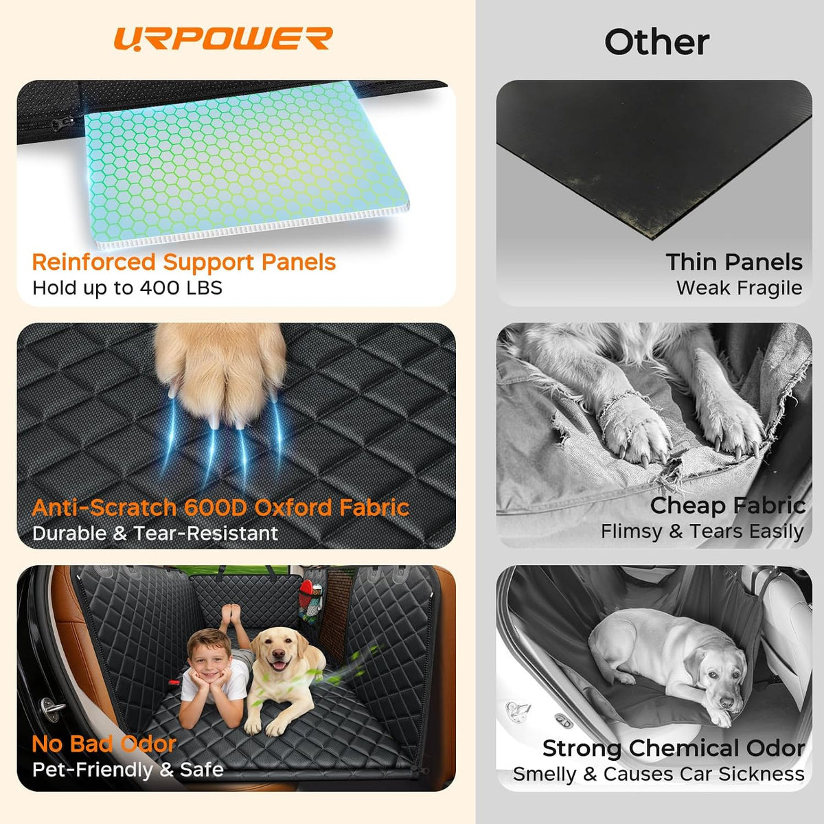 urpower hard bottom dog car seat cover for on a desk or shelf