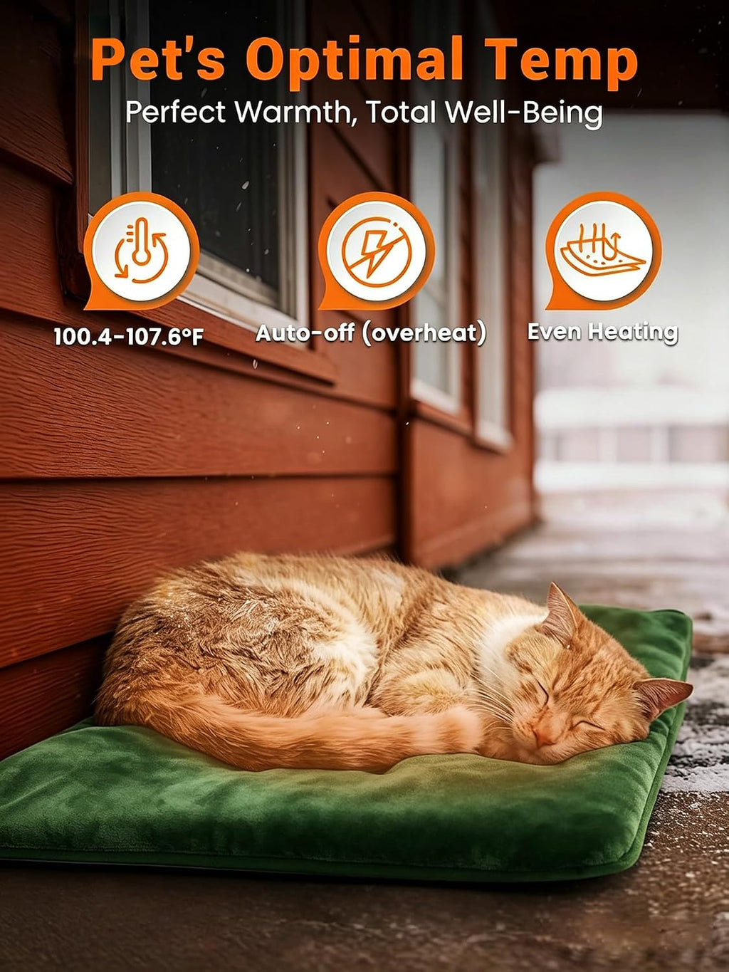petnf outdoor pet heating pad for feral cats, close-up detail