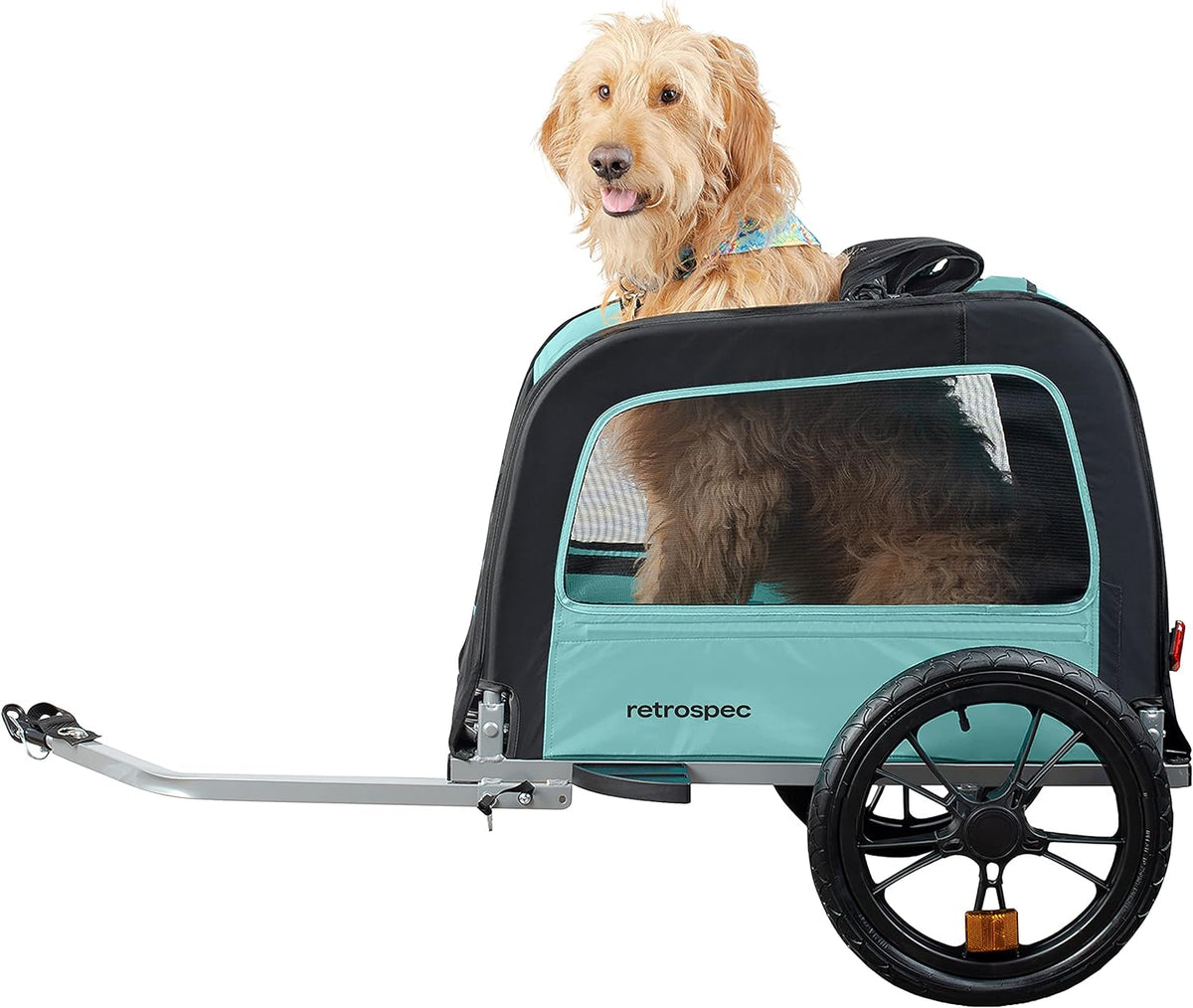 retrospec rover hauler pet bike trailer - small shown in use