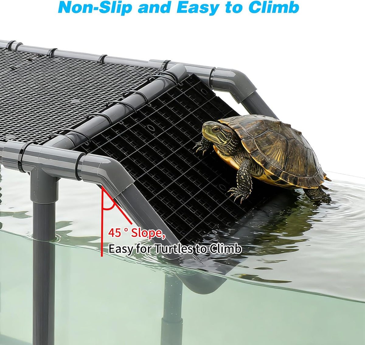 skarus turtle basking platform for 40-125 gallon aquarium showing dimensions
